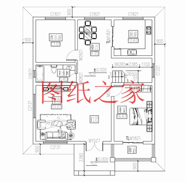 11X11米農(nóng)村三層別墅設(shè)計(jì)圖紙，省錢又省地，是你最好的選擇！