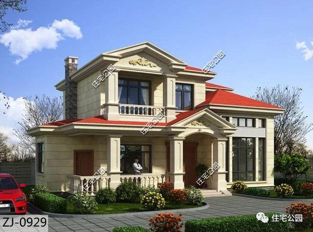 13X8米農(nóng)村二層美式別墅設(shè)計(jì)，自家蓋房選這個(gè)戶型很不錯(cuò)，精美大氣