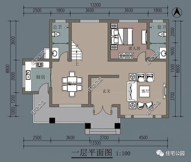 13X8米農(nóng)村二層美式別墅設(shè)計(jì)，自家蓋房選這個(gè)戶型很不錯(cuò)，精美大氣