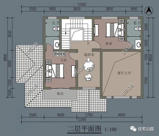 13X8米農(nóng)村二層美式別墅設(shè)計(jì)，自家蓋房選這個(gè)戶型很不錯(cuò)，精美大氣