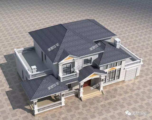 這款別墅設(shè)計圖顏值高上檔次，車庫+獨立餐廚，建一棟衣錦還鄉(xiāng)