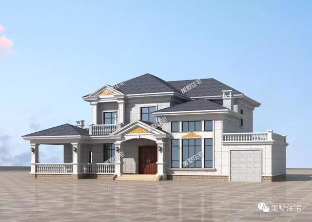 這款別墅設(shè)計圖顏值高上檔次，車庫+獨立餐廚，建一棟衣錦還鄉(xiāng)