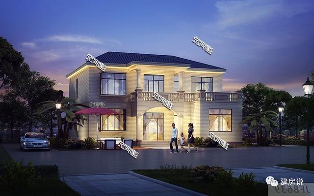 這套實用又漂亮的二層別墅設計圖，高端大氣上檔次，一點不輸高層