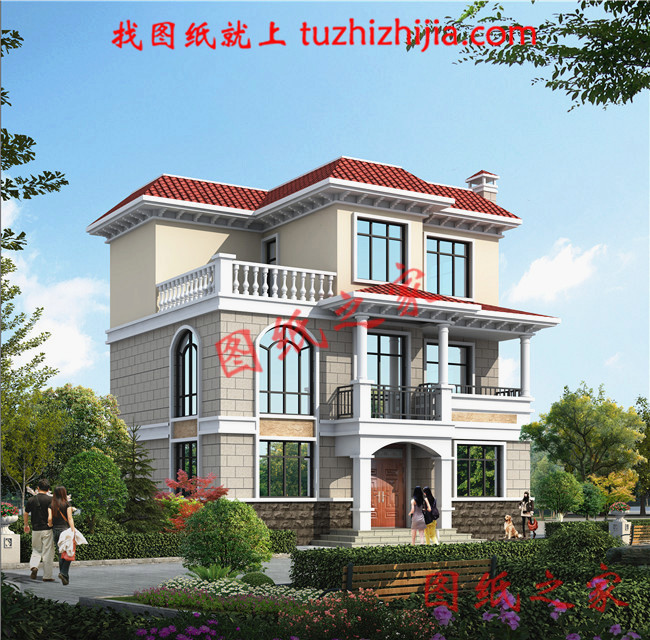 新農(nóng)村三層樓房設(shè)計圖,造價17萬圖片含設(shè)計，簡單好看還省錢！