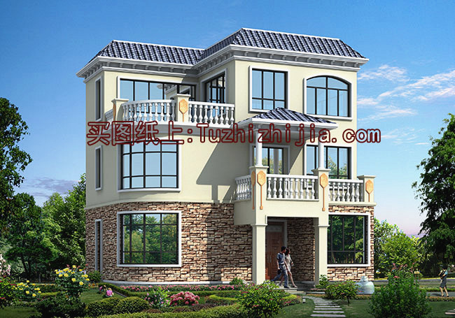 新農(nóng)村三層樓房設(shè)計圖,造價17萬圖片含設(shè)計，簡單好看還省錢！