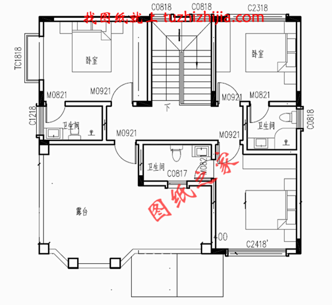 經(jīng)濟(jì)型農(nóng)村二層半別墅房屋設(shè)計(jì)圖，只要30萬(wàn)就能建成！