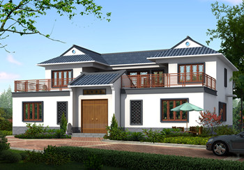 農(nóng)村小型四合院設(shè)計效果圖及施工圖，傳統(tǒng)中式，四面建房