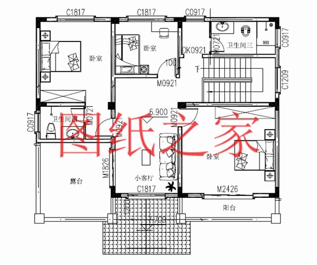 10X12、12X10米兩種尺寸的120平農(nóng)村三層別墅，造價(jià)只要30多萬！