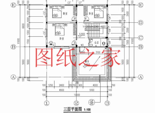 10X12、12X10米兩種尺寸的120平農(nóng)村三層別墅，造價(jià)只要30多萬！