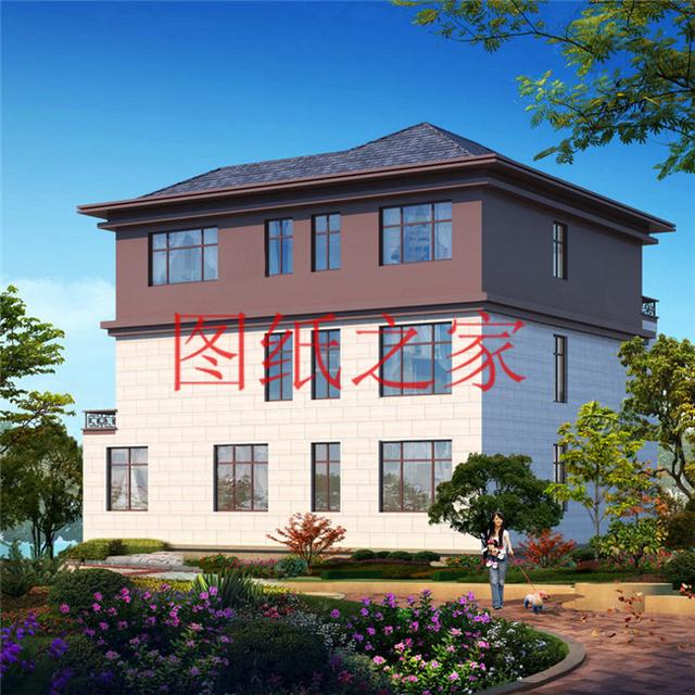 10X12、12X10米兩種尺寸的120平農(nóng)村三層別墅，造價(jià)只要30多萬！