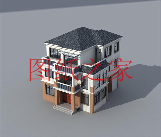 10X12、12X10米兩種尺寸的120平農(nóng)村三層別墅，造價(jià)只要30多萬！
