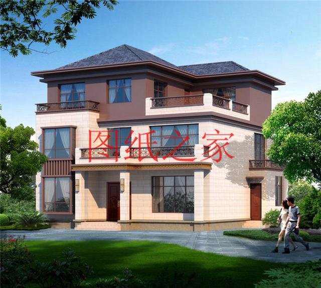 10X12、12X10米兩種尺寸的120平農(nóng)村三層別墅，造價(jià)只要30多萬！