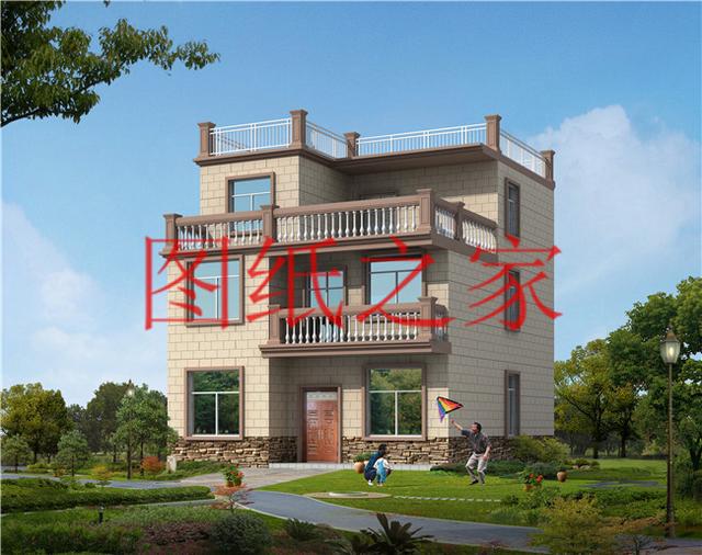 10X12、12X10米兩種尺寸的120平農(nóng)村三層別墅，造價(jià)只要30多萬！