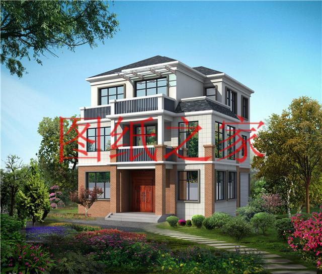 10X12、12X10米兩種尺寸的120平農(nóng)村三層別墅，造價(jià)只要30多萬！