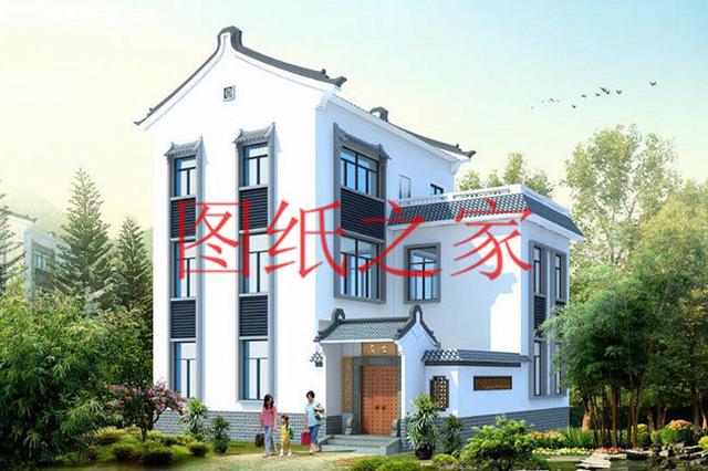 10X12、12X10米兩種尺寸的120平農(nóng)村三層別墅，造價(jià)只要30多萬！