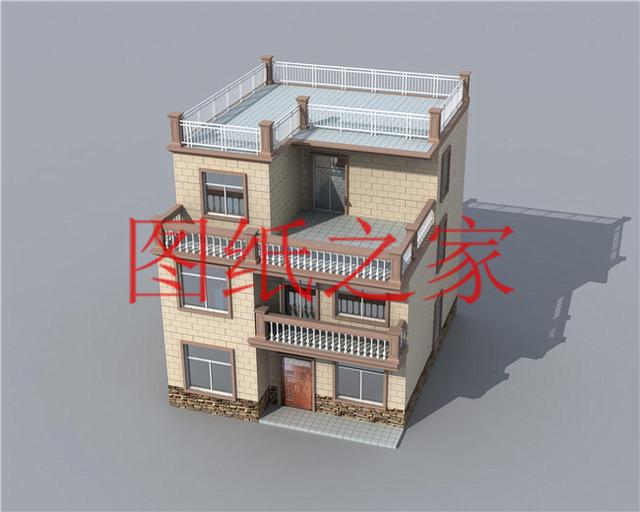 10X12、12X10米兩種尺寸的120平農(nóng)村三層別墅，造價(jià)只要30多萬！