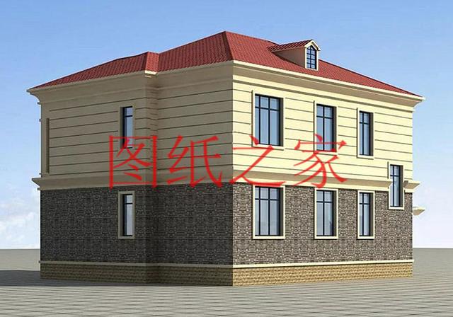 130平12X11米三層別墅，主體造價才40萬，這下里子面子全有了！