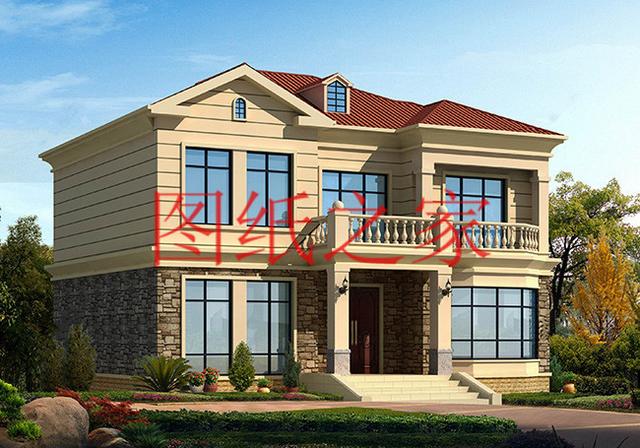 130平12X11米三層別墅，主體造價才40萬，這下里子面子全有了！