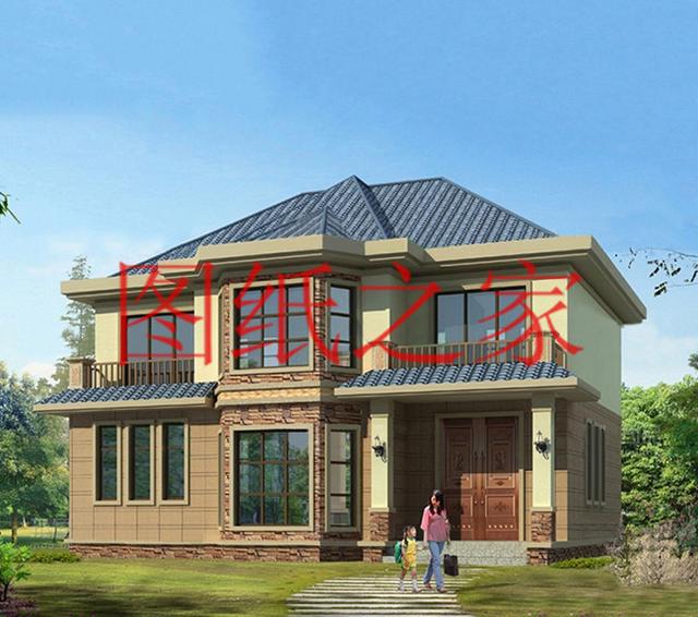 130平12X11米三層別墅，主體造價才40萬，這下里子面子全有了！