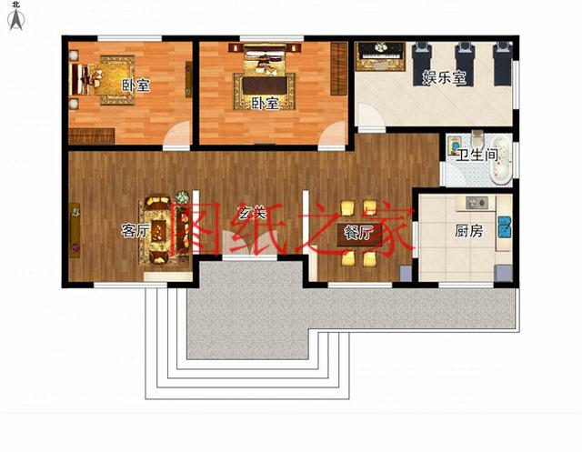 開間15米的農(nóng)村平房，歐式別墅簡(jiǎn)單大氣，非常適合農(nóng)村修建！