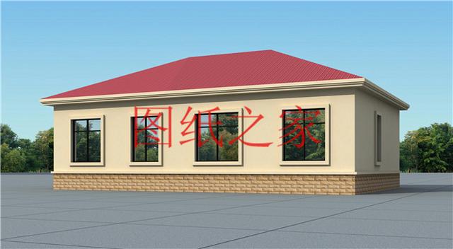 開間15米的農(nóng)村平房，歐式別墅簡(jiǎn)單大氣，非常適合農(nóng)村修建！