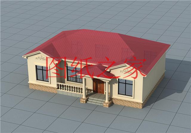 開間15米的農(nóng)村平房，歐式別墅簡(jiǎn)單大氣，非常適合農(nóng)村修建！