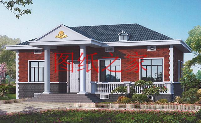 開間15米的農(nóng)村平房，歐式別墅簡(jiǎn)單大氣，非常適合農(nóng)村修建！