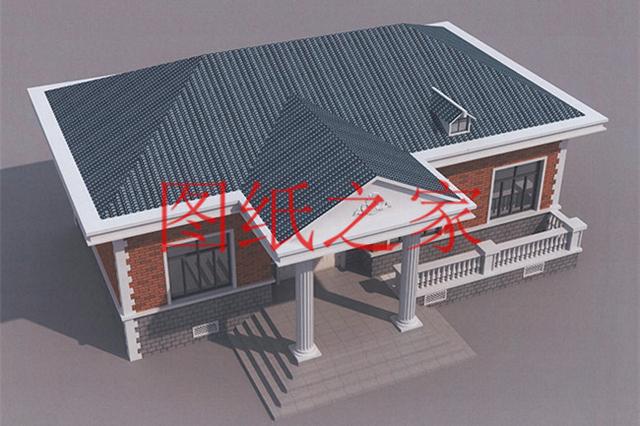 開間15米的農(nóng)村平房，歐式別墅簡(jiǎn)單大氣，非常適合農(nóng)村修建！