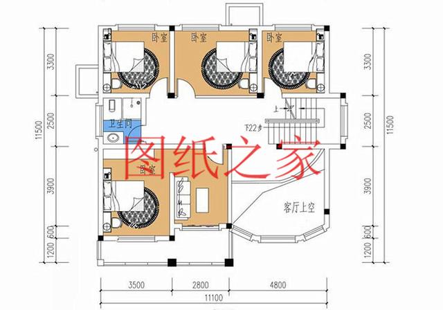 11X11米經(jīng)典大氣農(nóng)村三層別墅，方正戶(hù)型大家都喜歡！