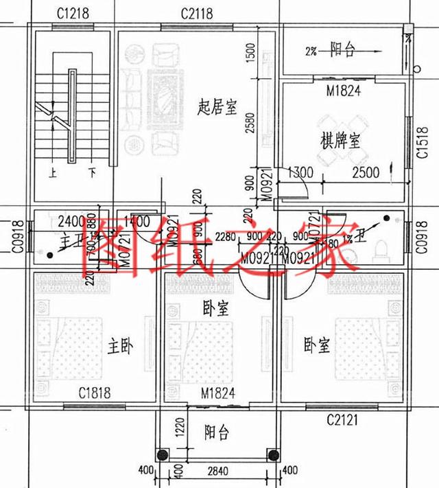 11X11米經(jīng)典大氣農(nóng)村三層別墅，方正戶(hù)型大家都喜歡！