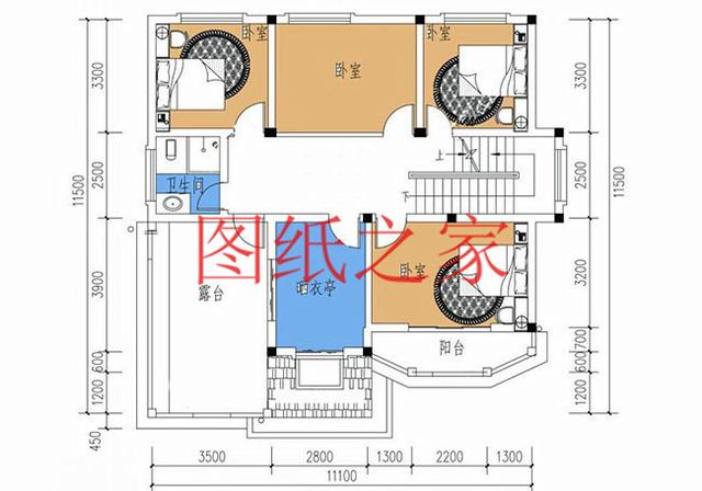 11X11米經(jīng)典大氣農(nóng)村三層別墅，方正戶(hù)型大家都喜歡！