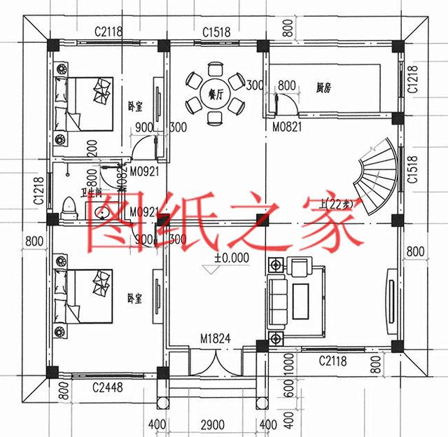 11X11米經(jīng)典大氣農(nóng)村三層別墅，方正戶(hù)型大家都喜歡！