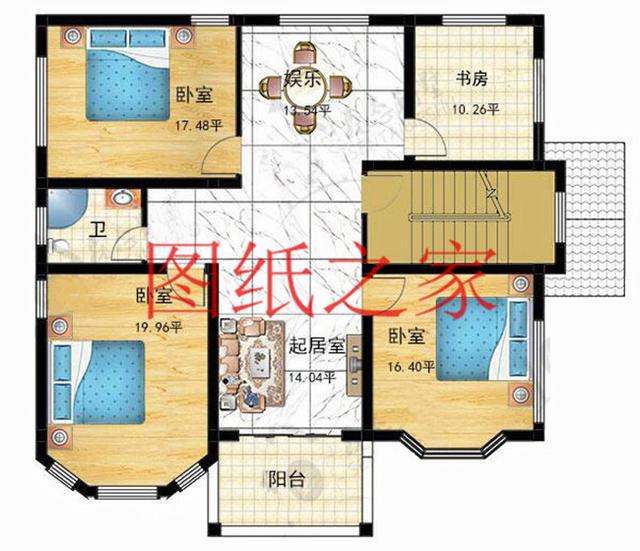 11X11米經(jīng)典大氣農(nóng)村三層別墅，方正戶(hù)型大家都喜歡！