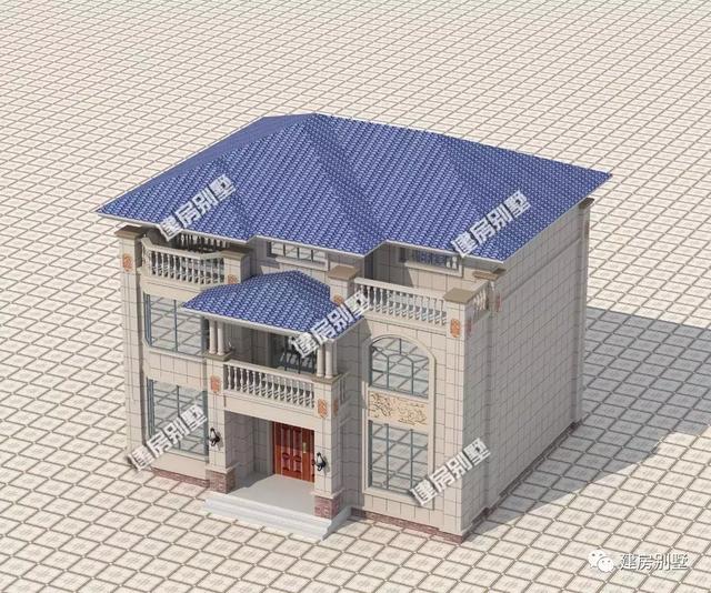 12×10.9米農(nóng)村三層別墅設(shè)計方案，衣物晾曬空間處理得非常巧妙