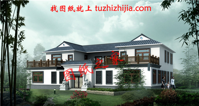 農(nóng)村四合院房屋圖片及設(shè)計(jì)圖，白墻黛瓦的江南風(fēng)格