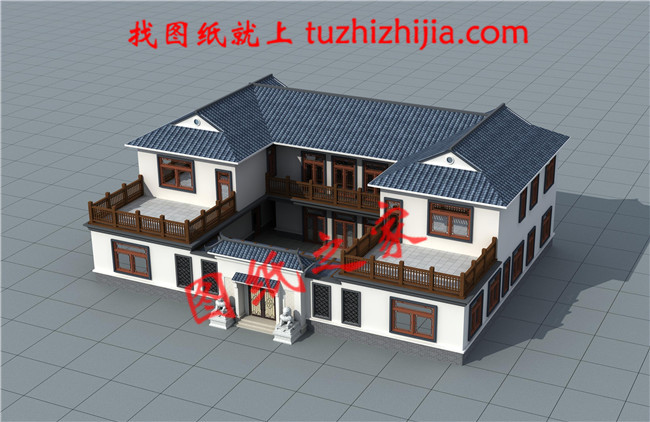 農(nóng)村四合院房屋圖片及設(shè)計(jì)圖，白墻黛瓦的江南風(fēng)格