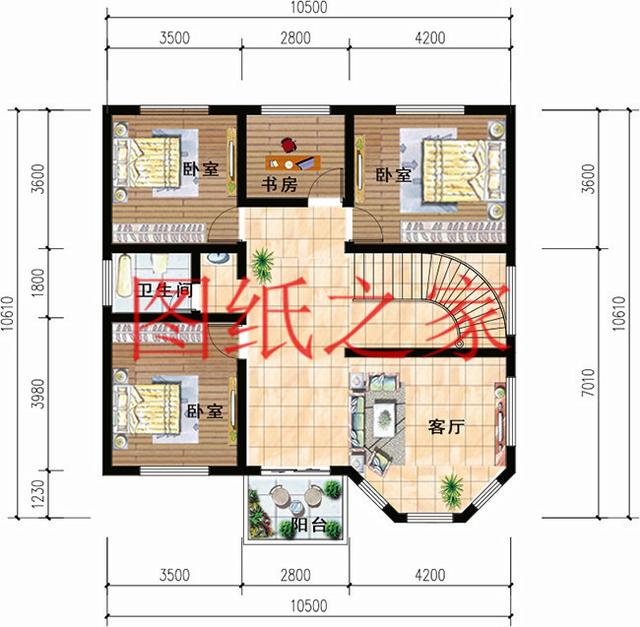 11x11米經(jīng)典二層別墅，精致漂亮、溫馨舒適，25萬就能建好！