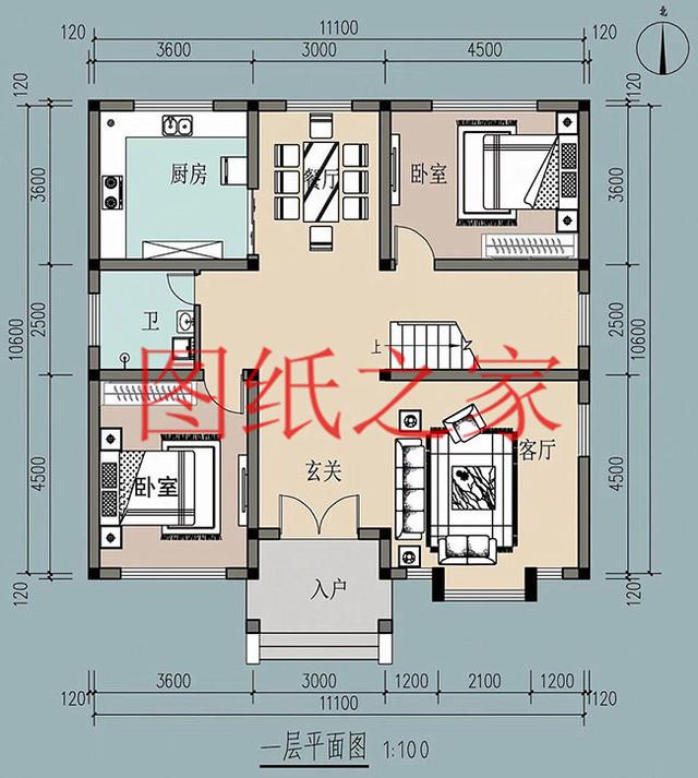 11x11米經(jīng)典二層別墅，精致漂亮、溫馨舒適，25萬就能建好！