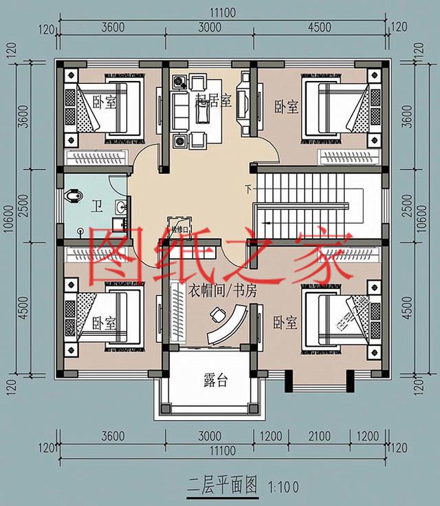 11x11米經(jīng)典二層別墅，精致漂亮、溫馨舒適，25萬就能建好！