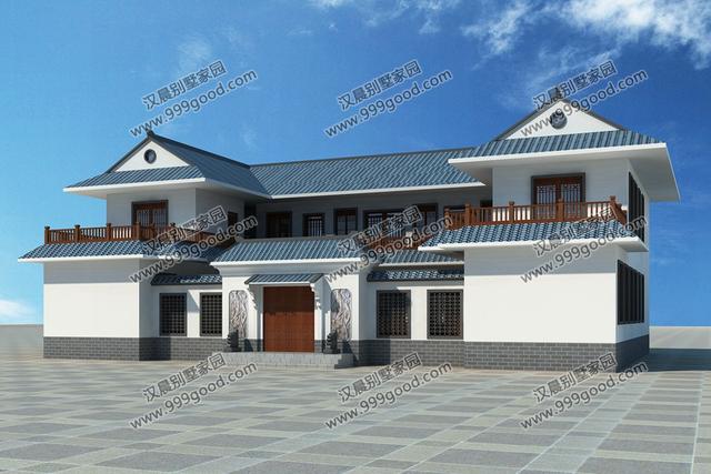 帶露臺(tái)中式三合院農(nóng)村別墅，2套帶車庫(kù)，占地170平的第2款才26萬(wàn)