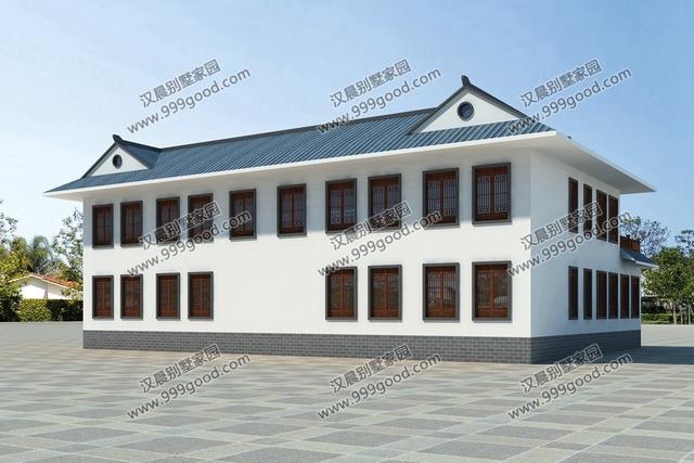 帶露臺(tái)中式三合院農(nóng)村別墅，2套帶車庫(kù)，占地170平的第2款才26萬(wàn)