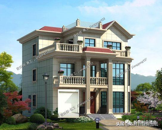 120平宅基也能建三層小洋樓，氣勢不遜色大別墅，大家看了都羨慕