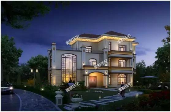 6套帶挑空客廳的簡歐風農(nóng)村別墅設(shè)計，建好就是村里地標