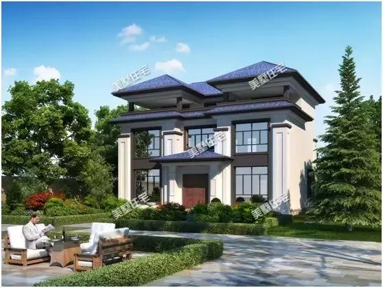 6套帶挑空客廳的簡歐風農(nóng)村別墅設(shè)計，建好就是村里地標