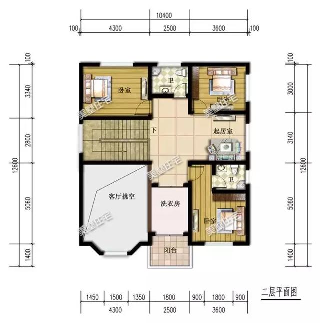 6套帶挑空客廳的簡歐風農(nóng)村別墅設(shè)計，建好就是村里地標