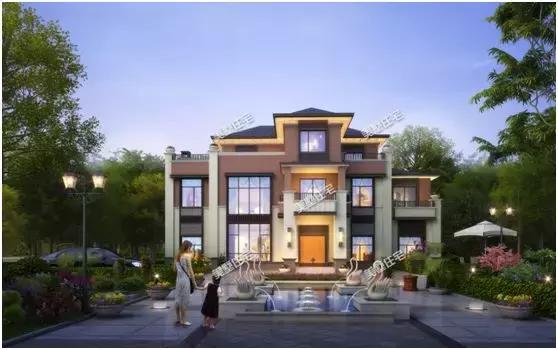 6套帶挑空客廳的簡歐風農(nóng)村別墅設(shè)計，建好就是村里地標