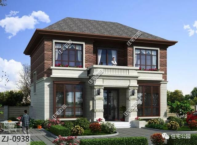 更時尚的農村建房復古風，沉穩(wěn)優(yōu)雅二層別墅四世同堂都能住下！