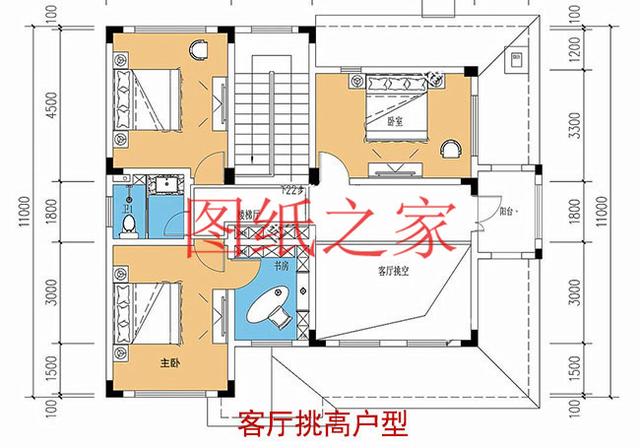 120平米二層別墅，12X10米戶型方正，喜歡就快點(diǎn)回家建房吧！