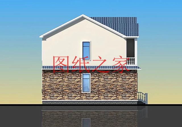 120平米二層別墅，12X10米戶型方正，喜歡就快點(diǎn)回家建房吧！