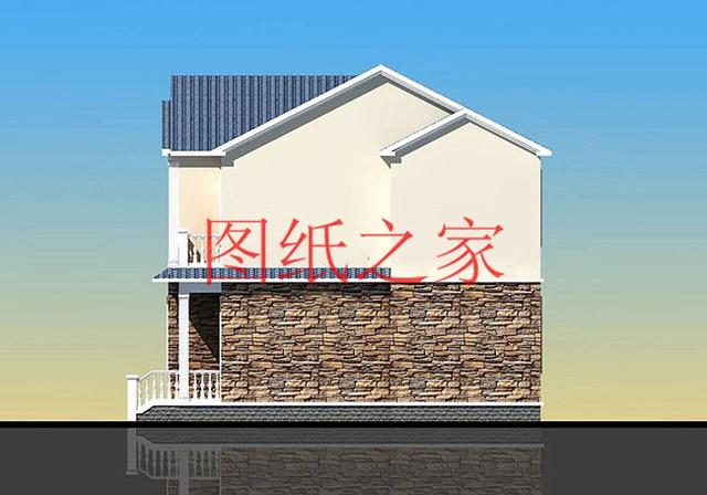 120平米二層別墅，12X10米戶型方正，喜歡就快點(diǎn)回家建房吧！